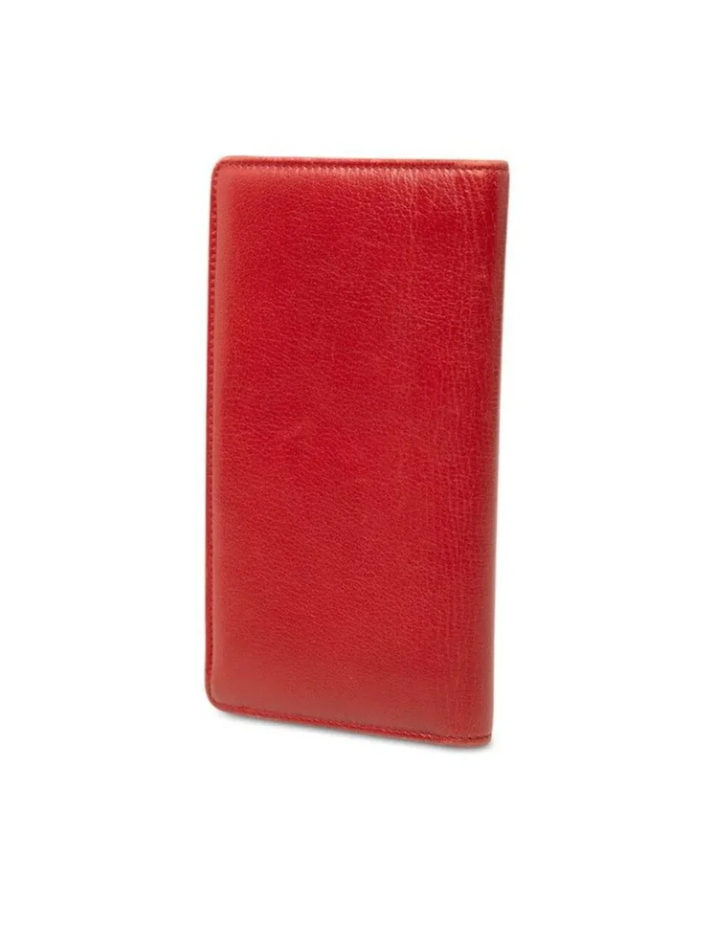 Chanel CC Logo Camellia Bifold Wallet Red Leather